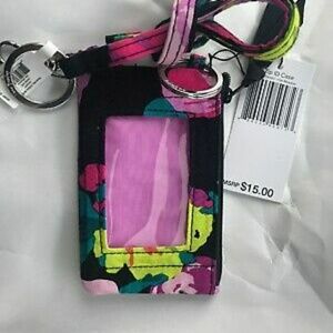 VERA BRADLEY LANYARD & ZIP ID HILO MEADOW